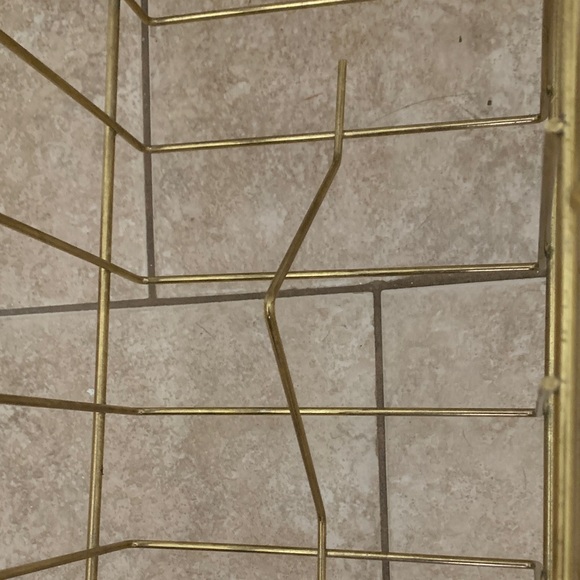 Vintage MCM Brass Bamboo Magazine Rack - Picture 4 of 4